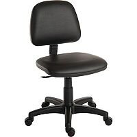 Ergoblaster Medium Back PU Upholstered Typist Office Chair Black Ergoblaster Medium Back PU Upholstered Typist Office Chair Black