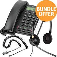 Office Telephone Bundle - BT Converse 2300 - EncorePro HW520 Headset - JPL U10P QD Cable - Desktop Office Phone Kit Office Telephone Bundle - BT Converse 2300 - EncorePro HW520 Headset - JPL U10P QD Cable - Desktop Office Phone Kit