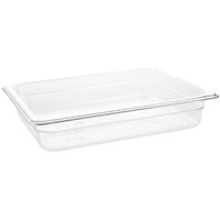 Vogue Polycarbonate 1/2 Gastronorm Container 65mm Clear