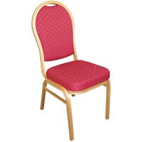 Bolero Arched Back Banquet Chairs Red & Gold (Pack of 4)