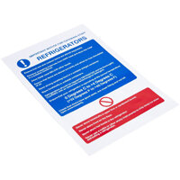 Vogue Refrigerator Guidelines Sign