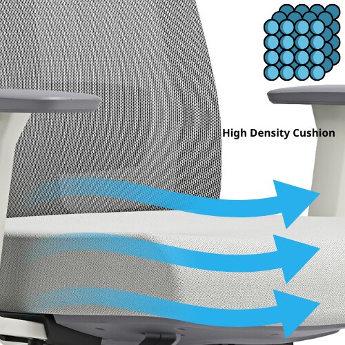 High-density seat cushion on PostureX chair