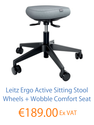 Leitz Ergo Active Sitting Stool Wheels + Wobble Comfort Seat