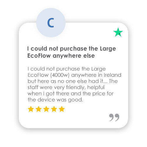 Trustpilot Review: I could not purchase the Large EcoFlow anywhere else