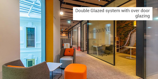 double glazed system with over door glazing