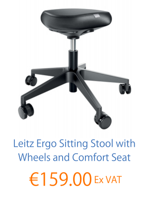 Leitz Ergo Sitting Stool with Wheels and Comfort Seat