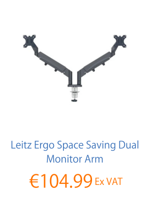 Leitz Ergo Space Saving Dual Monitor Arm